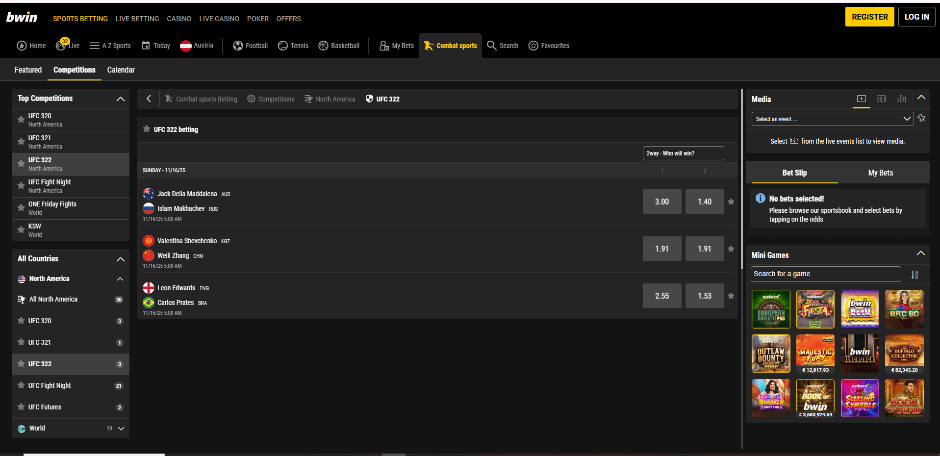 Bwin Screenshot