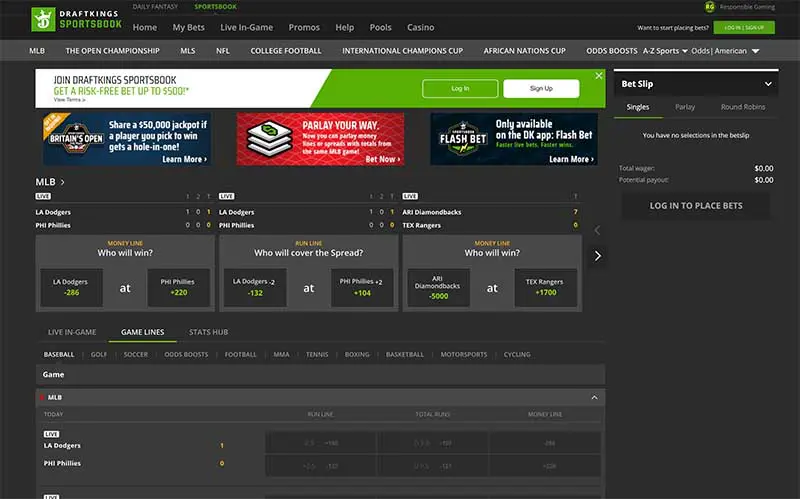 Draftkings Screenshot